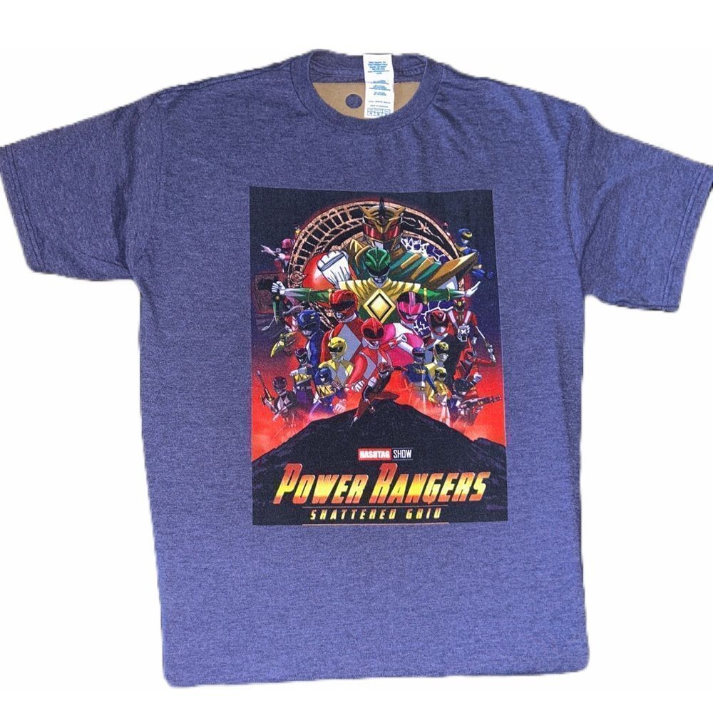 Delta Ringspun Men’s Power‎ Rangers Shattered Grid Short Sleeve Tee - Size M